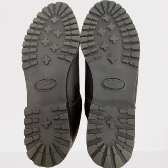 LA CANADIENNE Brown Suede/Leather Shearling Winter Boots Size 8 - Picture 12 of 12